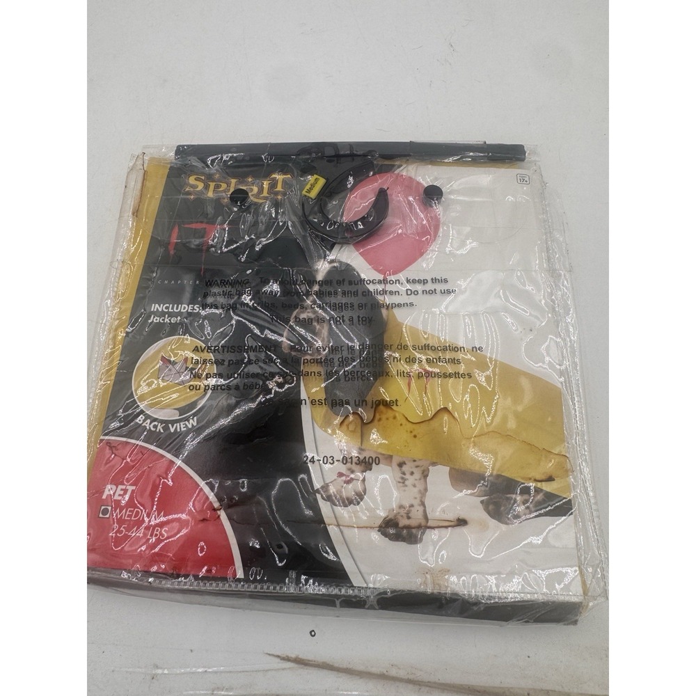 SPIRIT HALLOWEEN "IT" DOG COSTUME SIZE M Georgie Stephen King NWT Halloween